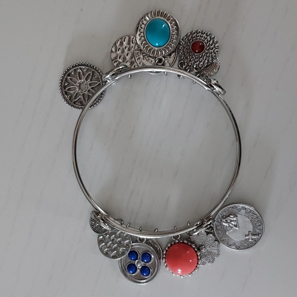 R.J. Graziano CN Silver Charm Bangle